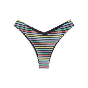 WeWoreWhat Delilah Lurex Stripe Bikini Bottom